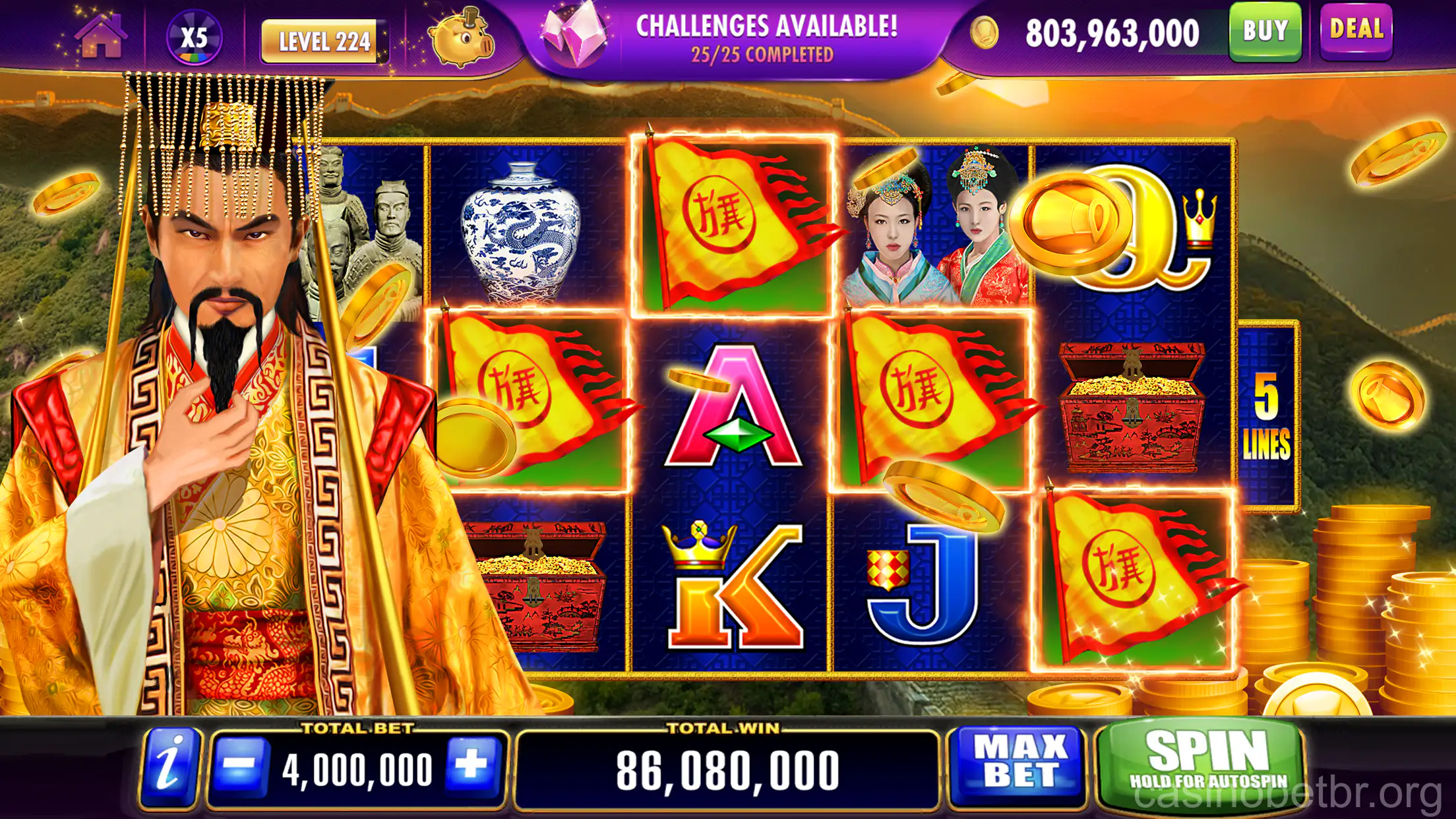 Interface de jogos do Casino Bet BR